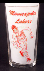 Minneapolis Lakers George Mikan Basketball Glass