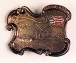 "BATTLESHIP MAINE" METAL PIN TRAY.