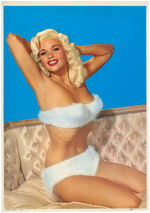 JAYNE MANSFIELD SIGNED "SWEET JAYNE" PIN-UP CALENDAR TOP.