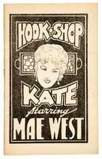 “HOOK-SHOP KATE STARRING MAE WEST” 16-PAGER.