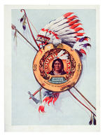 "ROUND OAK STOVES RANGES" CATALOG/BLOTTER/POSTCARDS/TRADE CARD LOT WITH MANY NATIVE AMERICAN IMAGES.