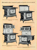 "ROUND OAK STOVES RANGES" CATALOG/BLOTTER/POSTCARDS/TRADE CARD LOT WITH MANY NATIVE AMERICAN IMAGES.