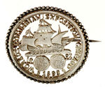 "COLUMBIAN EXPOSITION" HALF DOLLAR JEWELRY PIN.