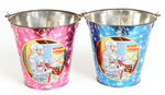 ASTRONAUT SPACE THEME TIN PAILS.