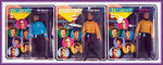 "STAR TREK" CARDED MEGO ACTION FIGURE TRIO.