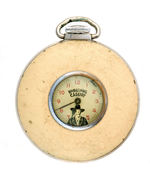 RARE FIRST SEEN VARIETY HOPALONG CASSIDY POCKET WATCH BY U.S. TIME.