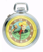 “ROY ROGERS & TRIGGER” POCKET WATCH W/STOP WATCH FEATURE BY BRADLEY, 1959.