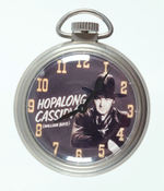 "HOPALONG CASSIDY (WILLIAM BOYD)" UN-LICENSED LIMITED DISTRIBUTION 1970s POCKET WATCH.