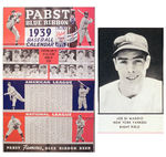 1939 Pabst Blue Ribbon Baseball Calendar All-Star 1938