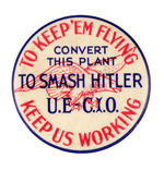 ANTI-HITLER PLANT CONVERSION BUTTON.