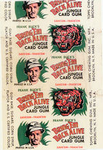 "FRANK BUCK BRING 'EM BACK ALIVE JUNGLE CARD GUM" TOPPS WRAPPER.