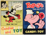 "FELIX THE CAT/POPEYE AND HIS PALS" CANDY AND TOY BOXES.