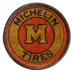 "MICHELIN TIRES TALC"  EARLY 1900s TIRE DEALER PREMIUM TIN.