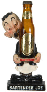 "BARTENDER JOE, BALLANTINE BEER" FIGURAL AD DISPLAY.