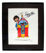 RINGO STARR SIGNED BEATLES CARTOON SERICEL.