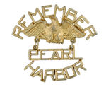 "REMEMBER PEARL HARBOR" LARGE DIE-CUT PIN.