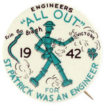 ENGINEER'S "VICTORY" RARE ROBOT CARTOON BTN.