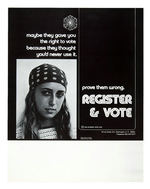 FOUR POSTERS ISSUED BY "THE STUDENT VOTE" IN 1972.