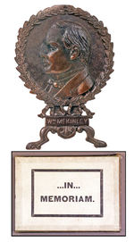 MCKINLEY IN MEMORIAM" CAST PLAQUE W/ ORIGINAL BOX.