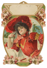 VICTORIAN PRETTY GIRL EMBOSSED DIE CUT.