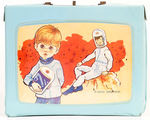 ARDEE INDUSTRIES SPACE-THEMED VINYL LUNCH BOX AND THERMOS.