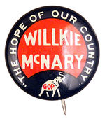 WILLKIE/McNARY "HOPE" LITHO.