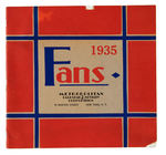 "FANS 1935" METROPOLITAN CALENDAR CORP. CATALOG.