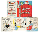 POPEYE BIRTHDAY CARD LOT.