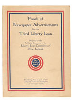 WWI "BUY LIBERTY BONDS" NEWSPAPER POSTER PATRIOTIC ADS LARGE PROOF FOLDER.