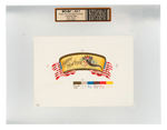 WOMAN WRAPPED IN HOLLY CHRISTMAS / HAPPY NEW YEAR THEME CIGAR BOX LABEL PROOF PAIR.