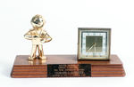 "MASTER TECHNICIAN TEN YEAR LEADERSHIP AWARD" 1958 W/CLOCK AND "TECH" FIGURE.