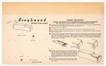 "GREYHOUND SCENICRUISER" PUNCHOUT BUS W/ORIGINAL ENVELOPE STEVE ALLEN SHOW SPONSOR PREMIUM