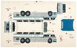 "GREYHOUND SCENICRUISER" PUNCHOUT BUS W/ORIGINAL ENVELOPE STEVE ALLEN SHOW SPONSOR PREMIUM