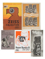 GERMAN CAMERA LOT OF TEN CATALOGS AND FOLDERS.