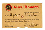 "TOM CORBETT SPACE CADET" MEMBERSHIP CARD DECODER.