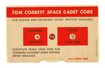 "TOM CORBETT SPACE CADET" MEMBERSHIP CARD DECODER.