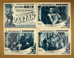 "THE NEW ADVENTURES OF TARZAN CHAPTER 11:  DEATH FIREWORKS" COMPLETE CHAPTER LOBBY CARD SET.