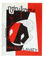 "MAIER-LAVATY UNIFORMS" 1930s CATALOG.