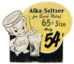 "SPEEDY ALKA-SELTZER" PRICE REDUCTION PROMOTION STORE COUNTER DISPLAY.