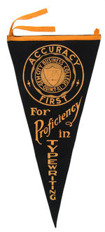 TYPING AWARD EARLY 1900s PENNANT PAIR.