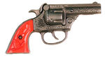 "BULLS EYE" NICKEL PLATED CAP GUN BY KENTON.