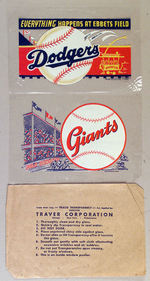 "BROOKLYN DODGERS/GIANTS" TRANSPARENT STICKERS.