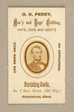 LINCOLN C. 1864 ESSENTIALLY MINT ADVERTISING CARTE DE VISITE.