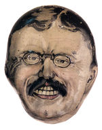 TR OUTSTANDING EMBOSSED TIN LARGE PORTRAIT PIN.