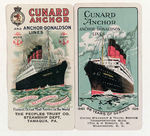 "CUNARD ANCHOR AND ANCHOR-DONALDSON LINES" CELLULOID CALENDARS.