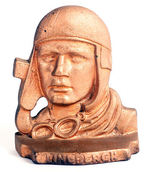 "LINDBERGH" CAST IRON BOOKEND.