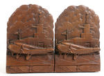 AVIATION THEME BOOKENDS FROM 1930s.