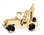 "THE RAT PATROL" MARX BOXED ACTION FIGURES/JEEP SET.