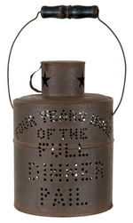"McKINLEY AND ROOSEVELT" DINNER PAIL CANDLE LIGHT LANTERN FOR 1900 CAMPAIGN TORCH LIGHT PARADE.