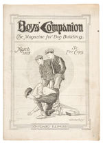 "BOYS COMPANION" 1915 MAGAZINES WITH KIDS PLAYING MARBLES COVER.